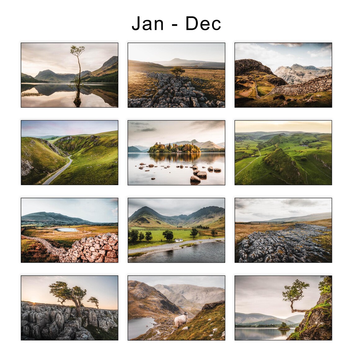 England Landscapes 2025 Calendar, Mountain Art - Image 4