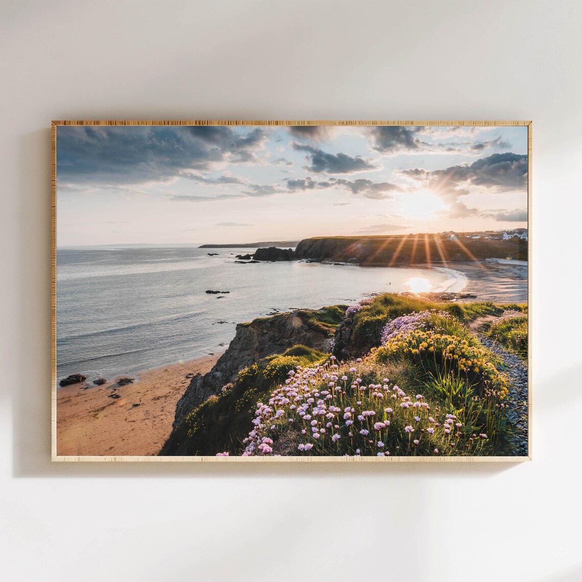 Annestown Beach Sunset Modern Coastal Art Print