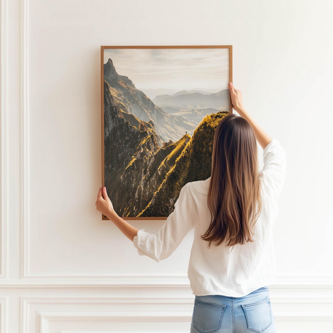 Schafler Ridgeline Golden Light Appenzell Swiss Alps Mountain Poster - Image 3