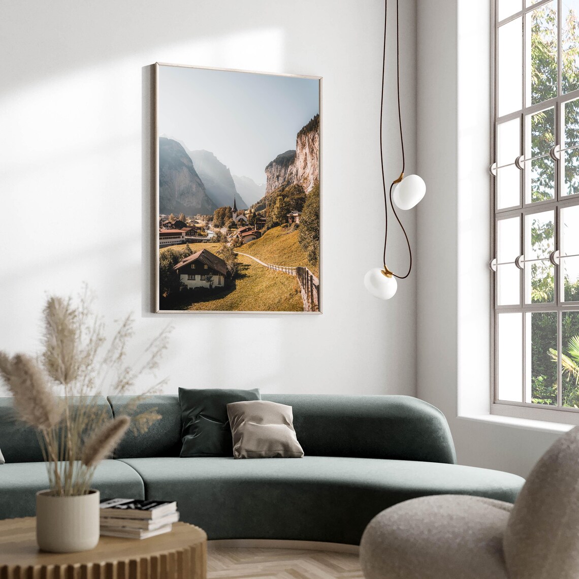 Lauterbrunnen Swiss Alps Landscape Art Print - Image 2