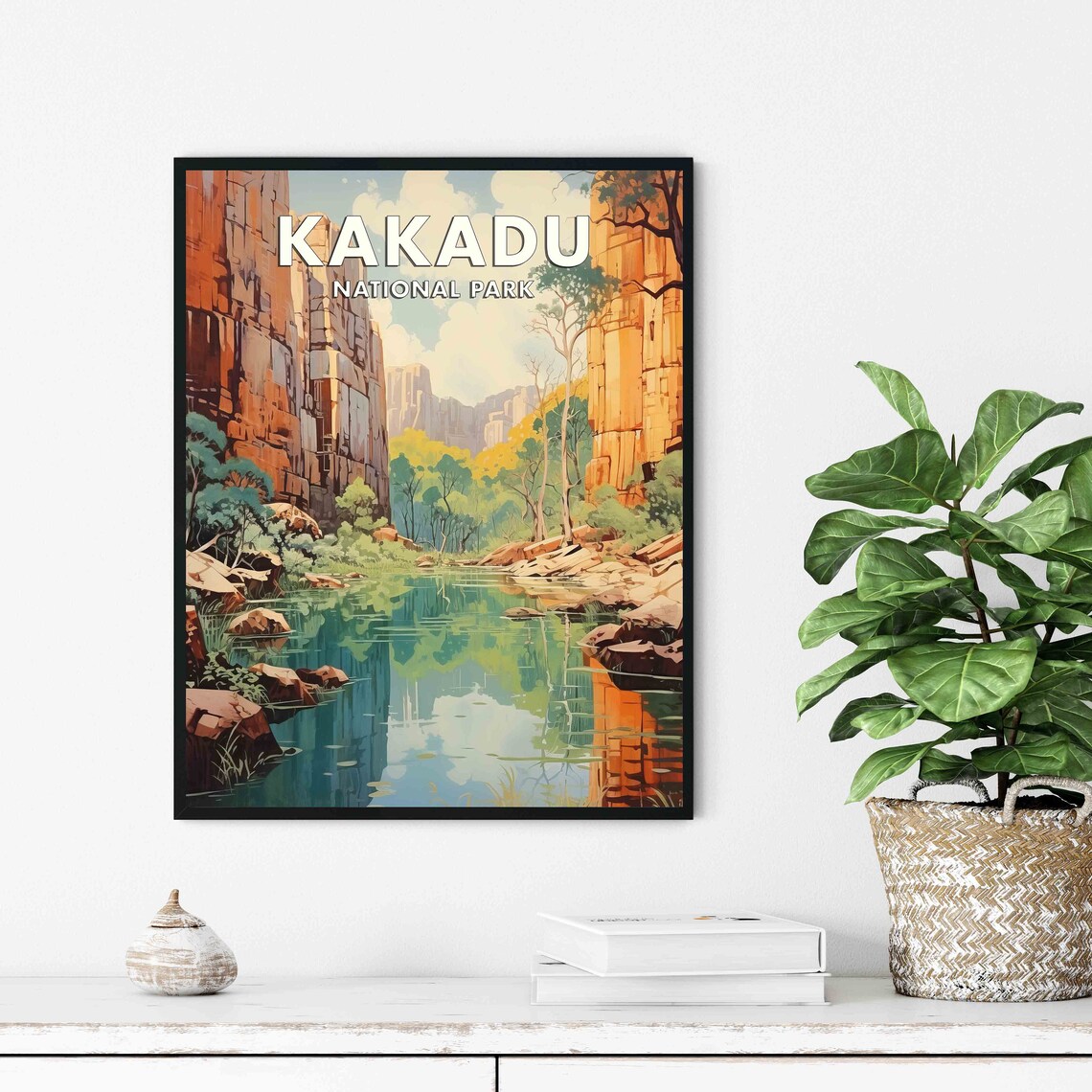 Kakadu National Park Sandstone Gorge Billabong Travel Poster - Image 3