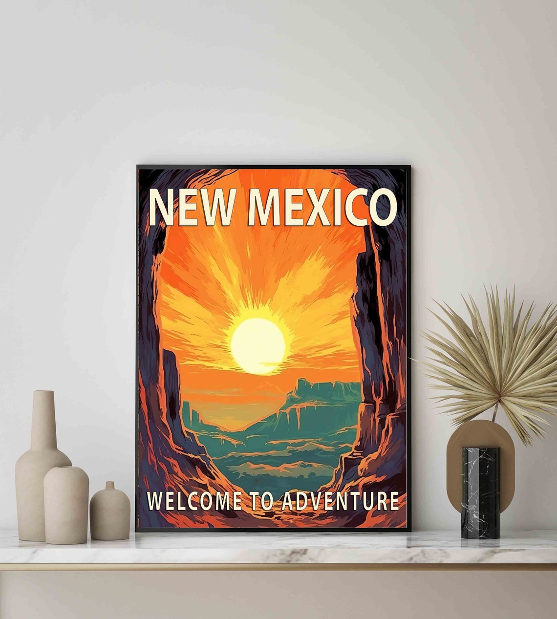 New Mexico Desert Canyon Sunset Southwest Adventure Wall Poster - Image 3