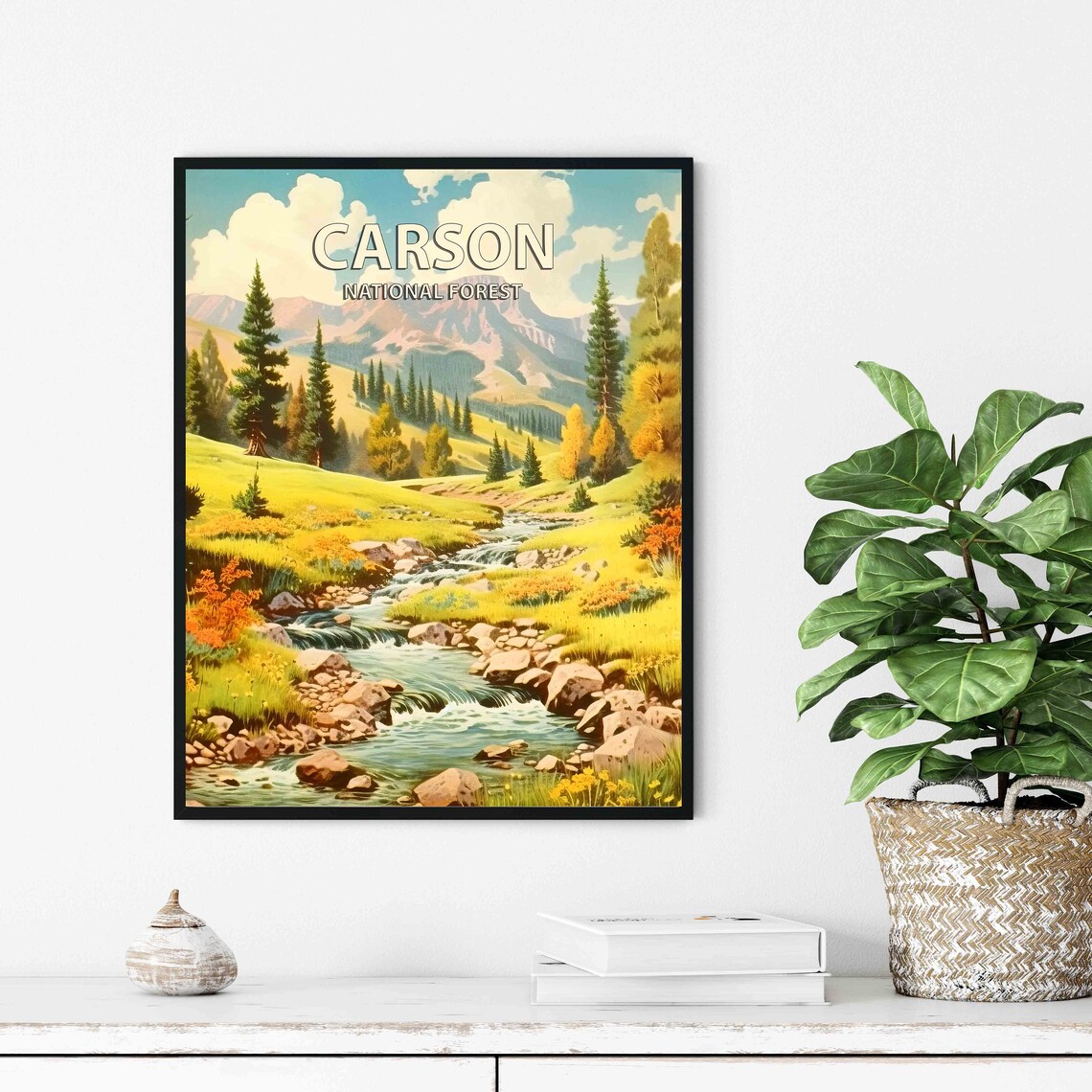 Carson National Forest Mountain Stream in an Alpine Meadow Poster - Image 2