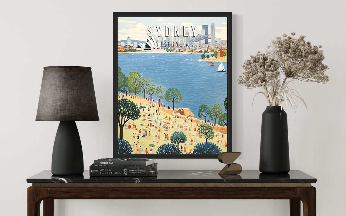 Sydney Australia Harbour Beach Poster Opera House Bridge Travel Decor - Image 3