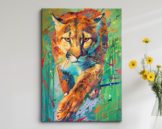 Colorful Lioness Art Vibrant Framed Wall Decor Bold Wildlife Artwork Perfect For Living Room Or Bedroom Gift For Animal Lovers