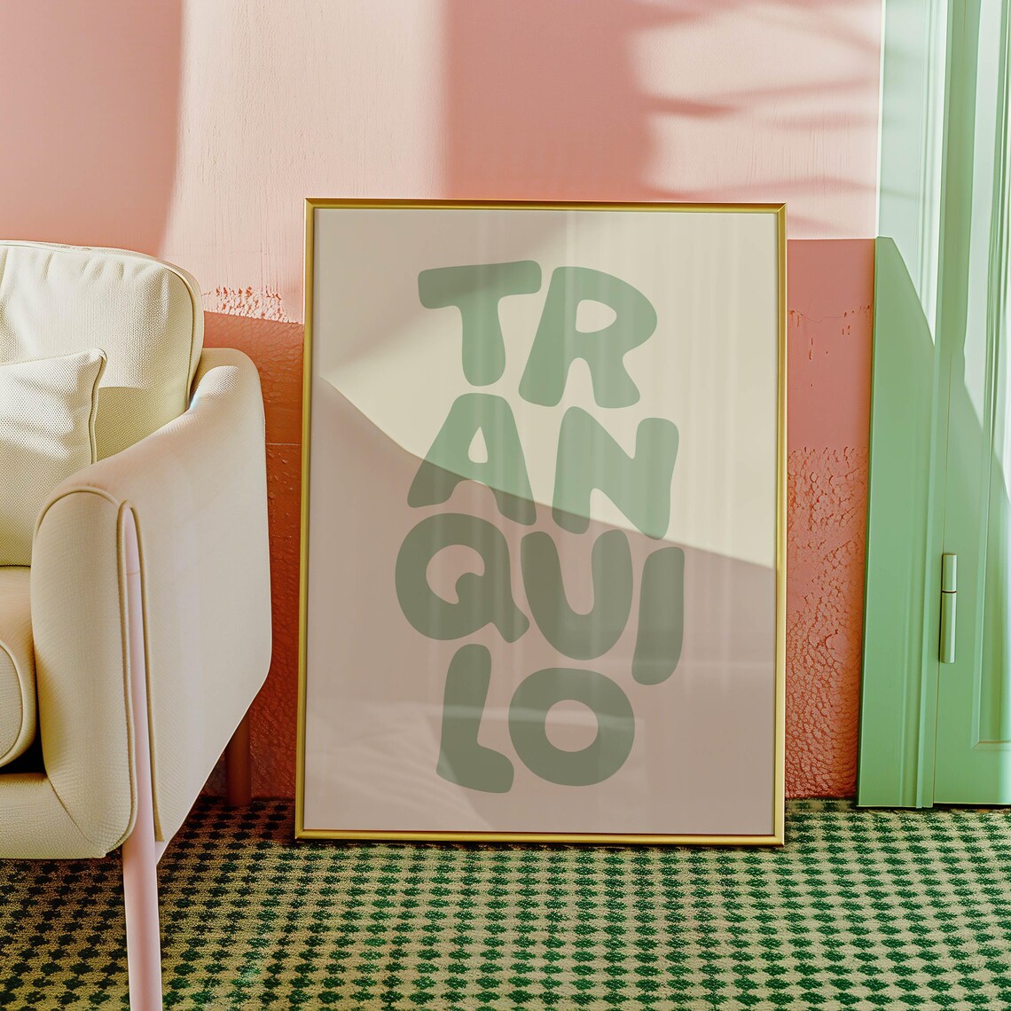 Tranquilo Vacation Vibes Poster Print, Coastal Boho Decor