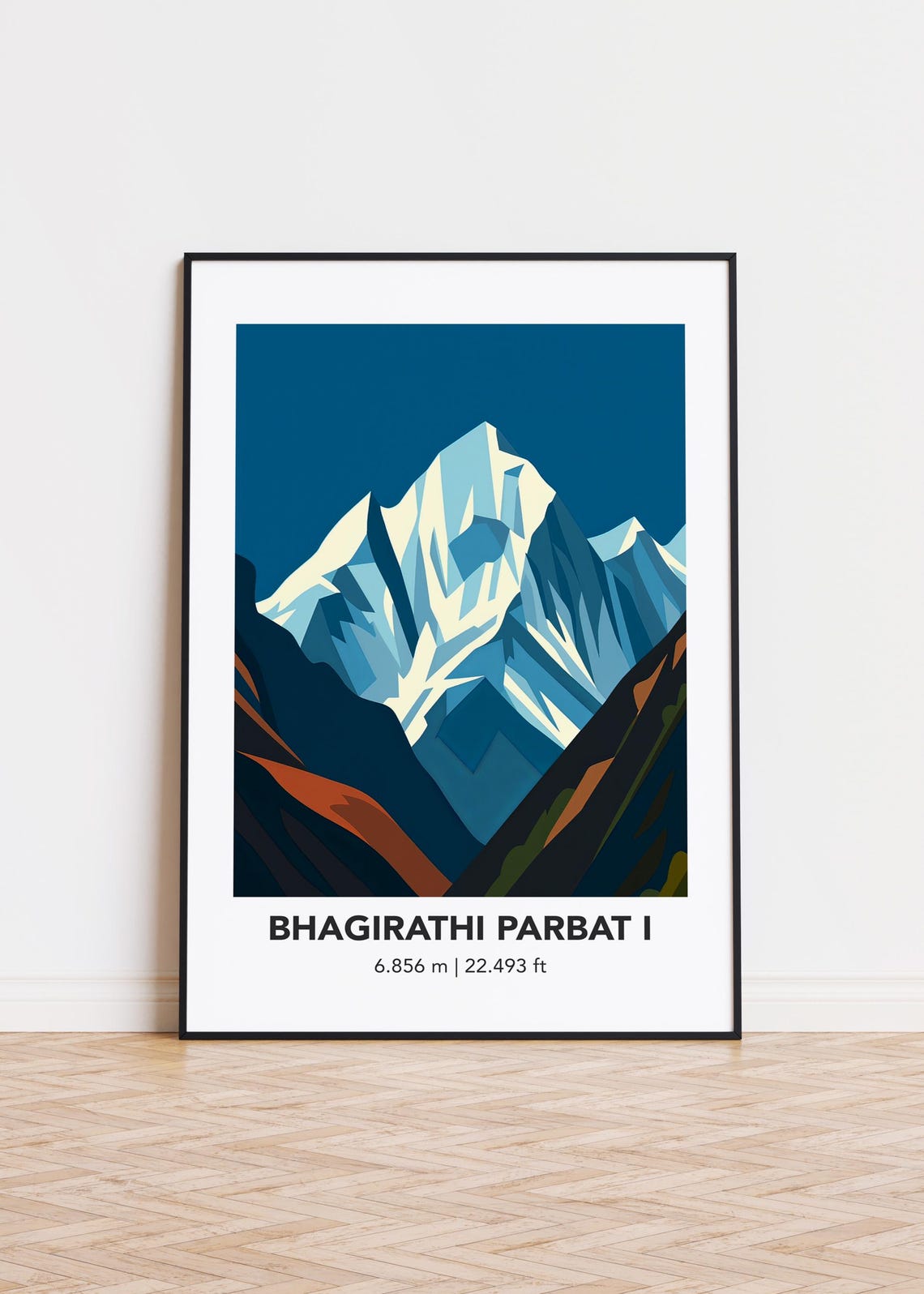 Bhagirathi Parbat I 6856m Towering Himalayan Peak Poster Art
