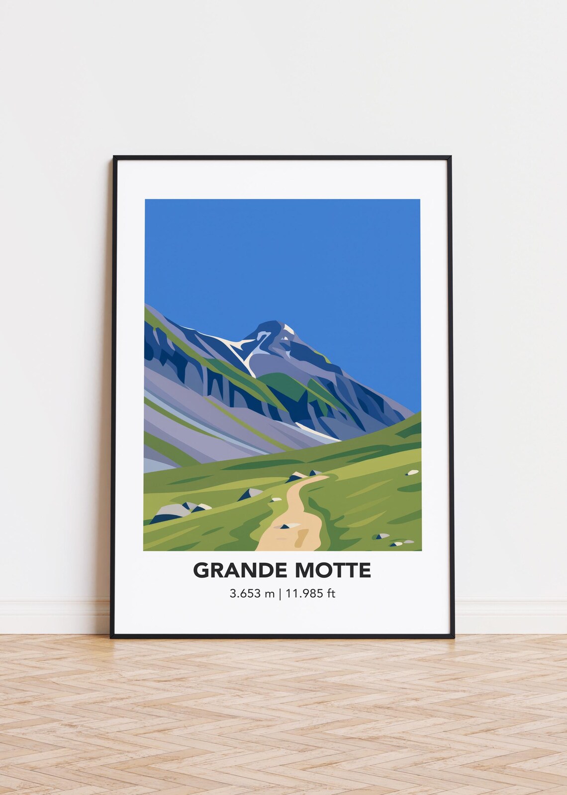 Grande Motte Mountain Modern Travel Poster