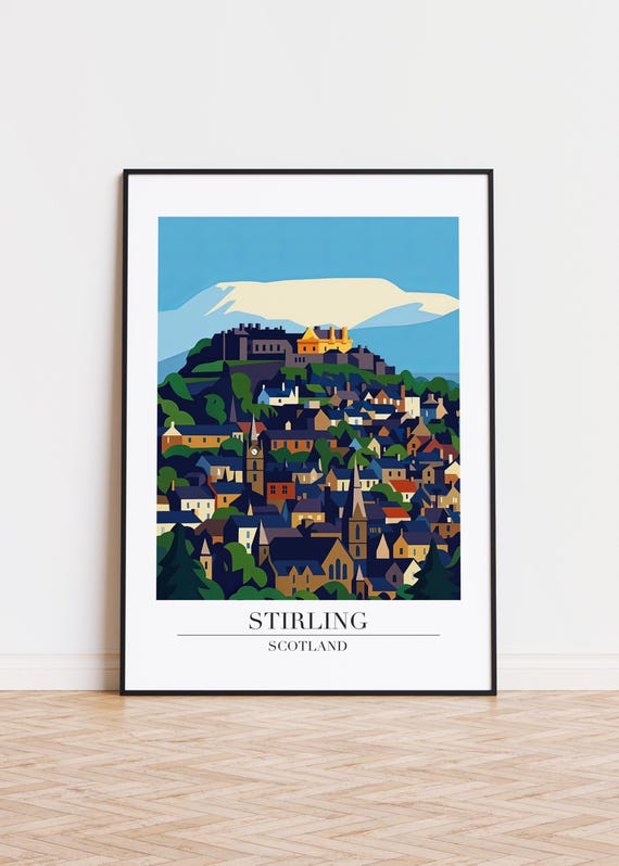 Stirling Scotland Poster Modern City Art Print