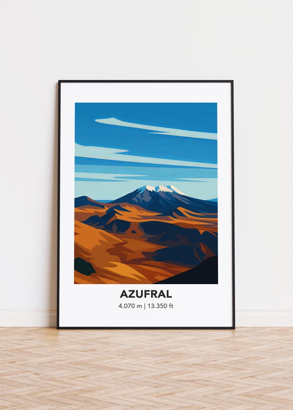 Azufral Cityscape Poster Modern Minimalist Illustration Art