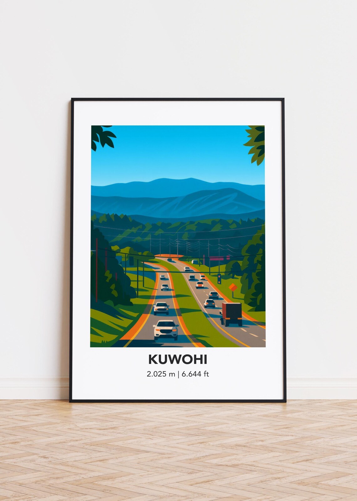 Kuwohi Mountain Poster Print, Modern Minimalist