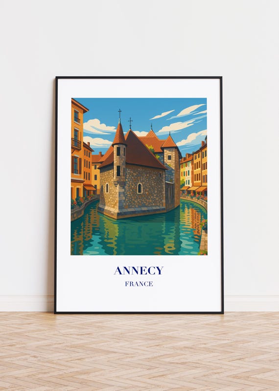 Annecy France Poster City Skyline Art Print