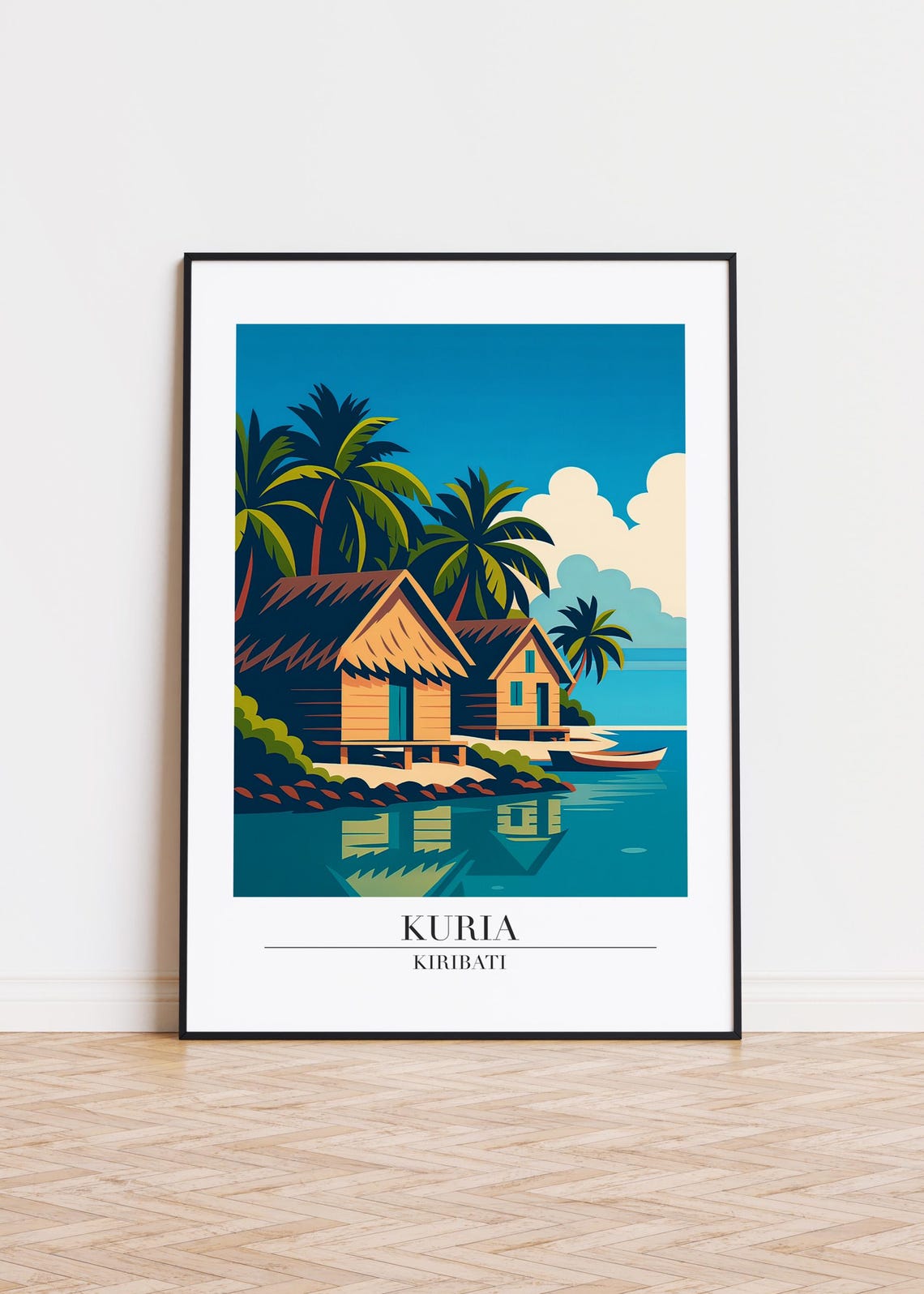 Kuria City Poster Kiribati Illustration Art Print