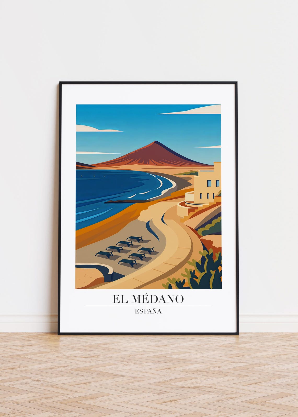 El Mdano Spain Modern Travel Poster