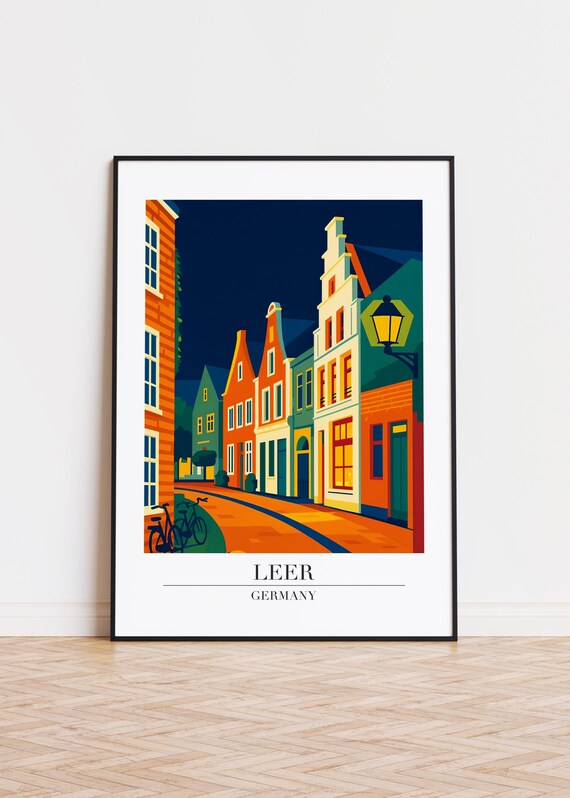 Leer Germany Poster City Illustration Art Print