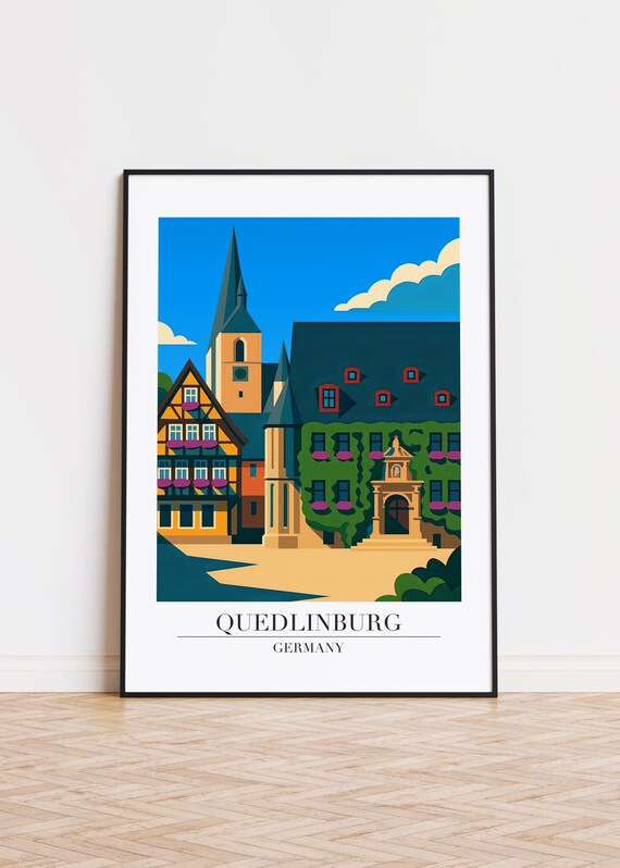 Quedlinburg Germany Poster Illustration Art Print