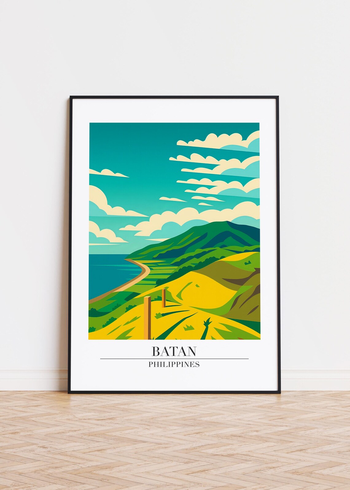 Batan Philippines Modern City Illustration Poster
