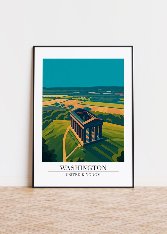 Washington City Poster Modern Illustration Art Print