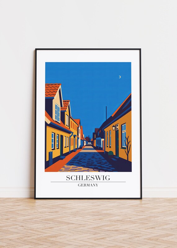 Schleswig Germany Poster City Illustration Art Print
