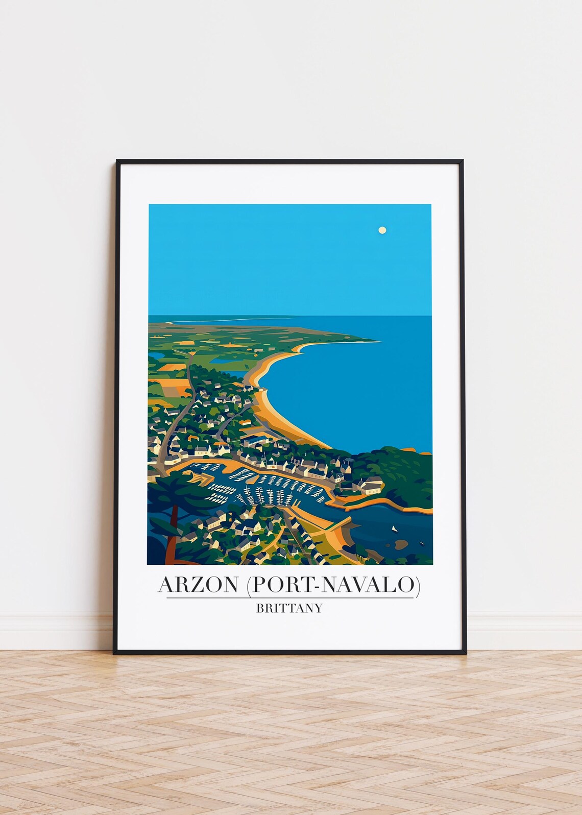 Arzon Port Navalo Brittany France Marina Bay Vintage Travel Poster