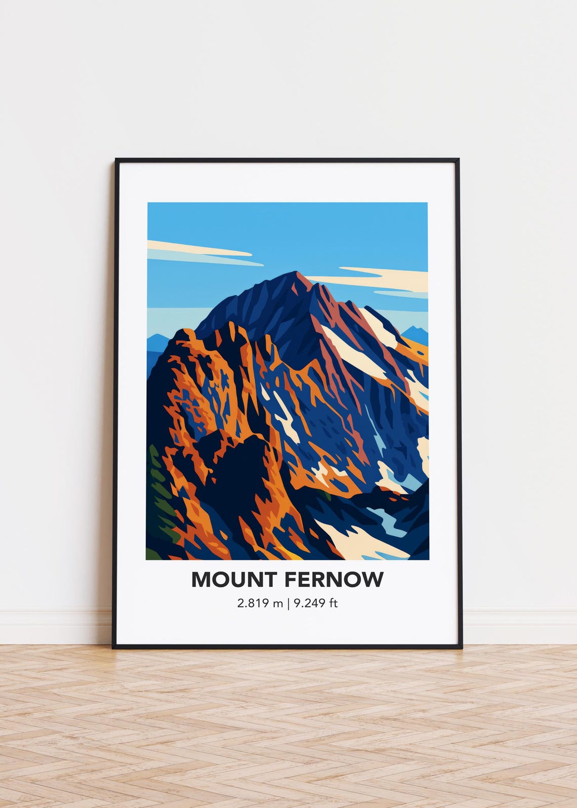 Mount Fernow Mountain Art Print Modern Minimalist Poster