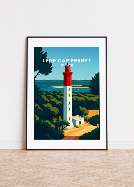 Lège Cap Ferret France Lighthouse Pine Forest Bay View Poster
