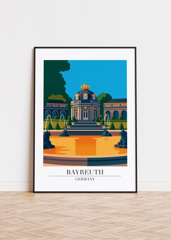 Bayreuth Germany Poster City Illustration Art Print