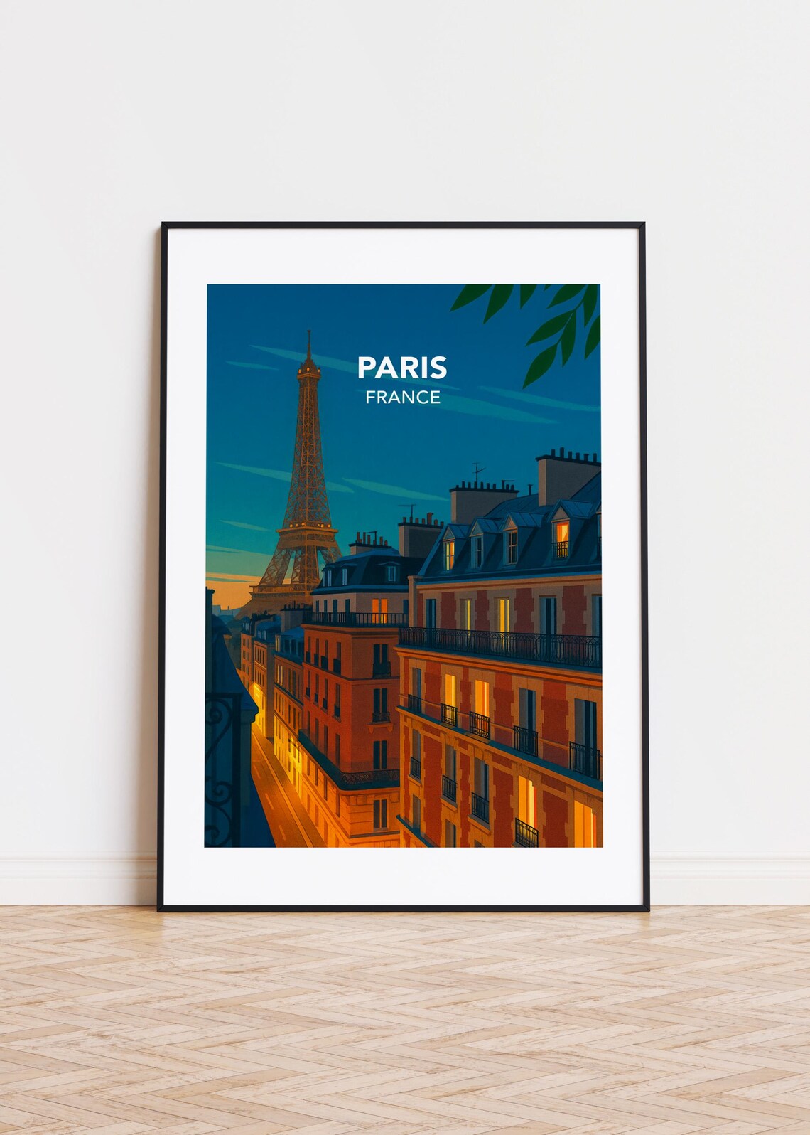 Paris Illustration Art Print, Modern Minimalist
