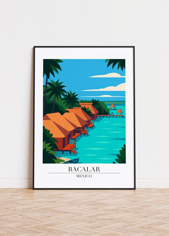 Bacalar Mexico Poster Semigloss Travel Art Print