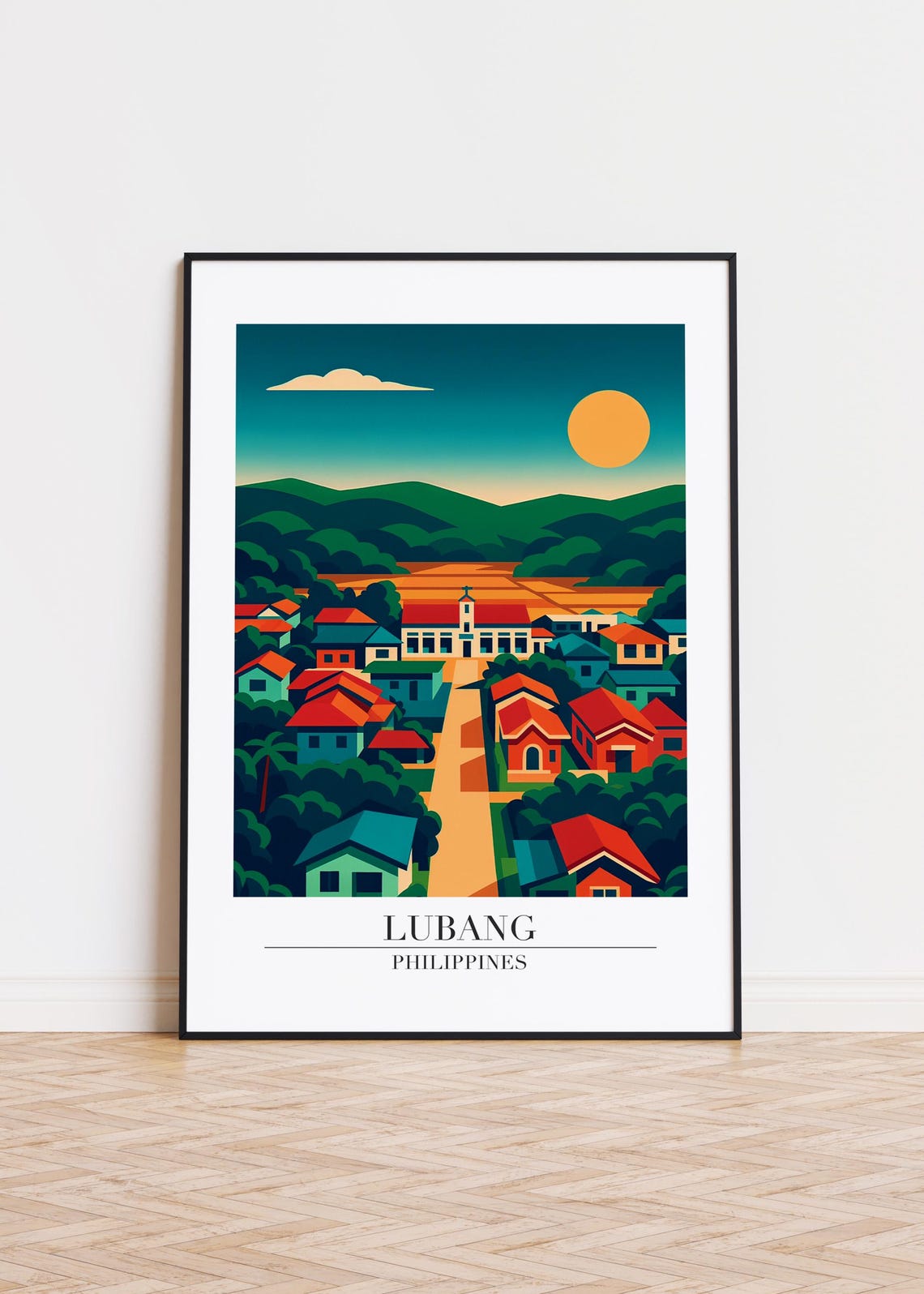 Lubang Philippines Modern Travel Poster