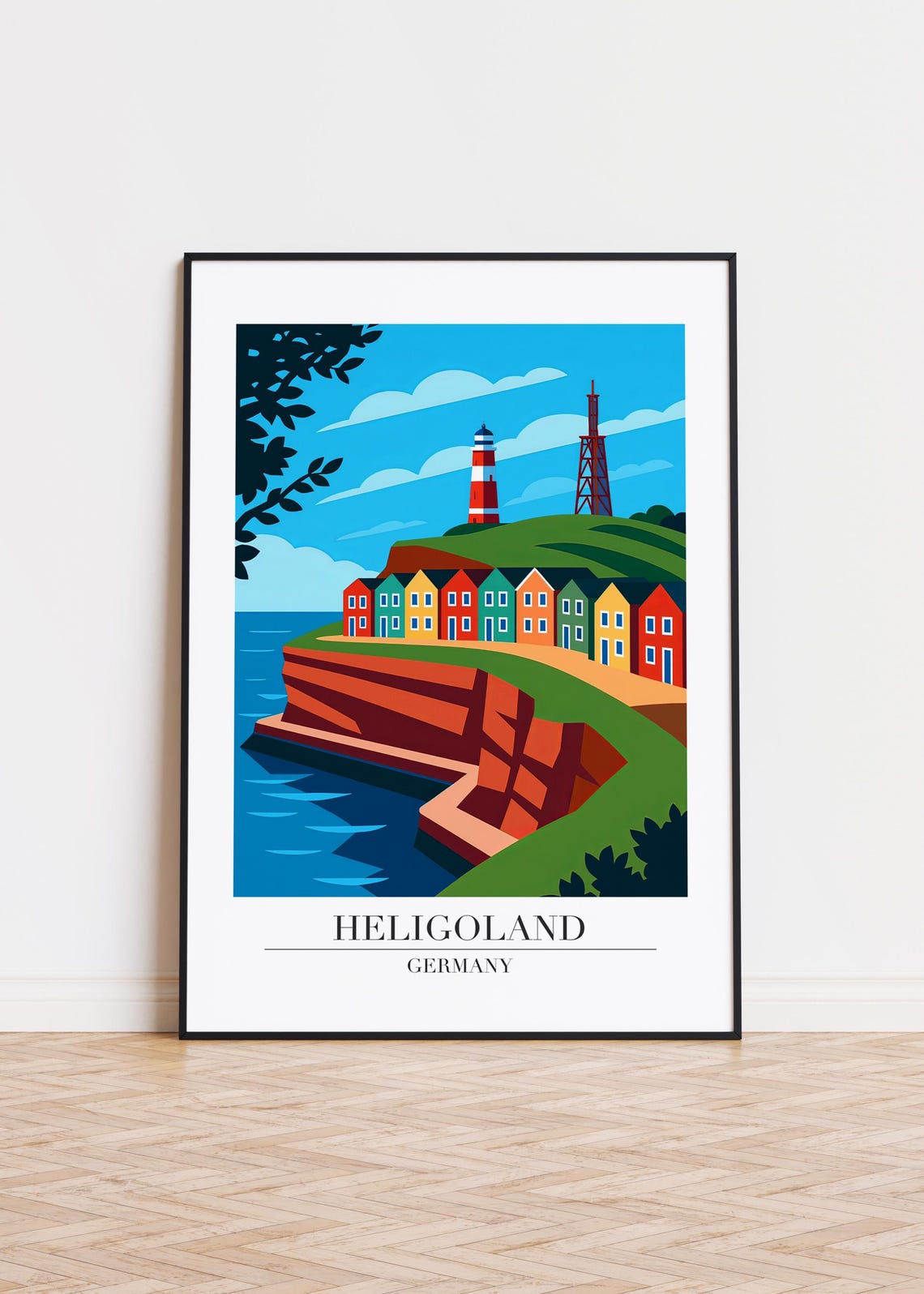 Heligoland Germany Modern Travel Poster