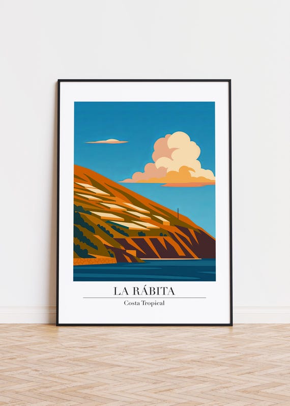 La Rbita Illustration Art Print Costa Tropical Poster