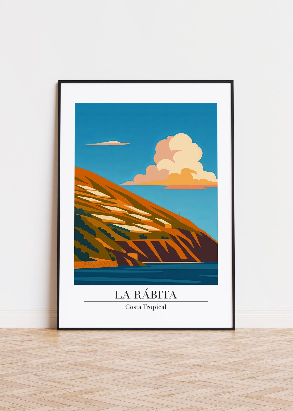 La Rábita Costa Tropical Hillside Terraces Sea View Travel Poster