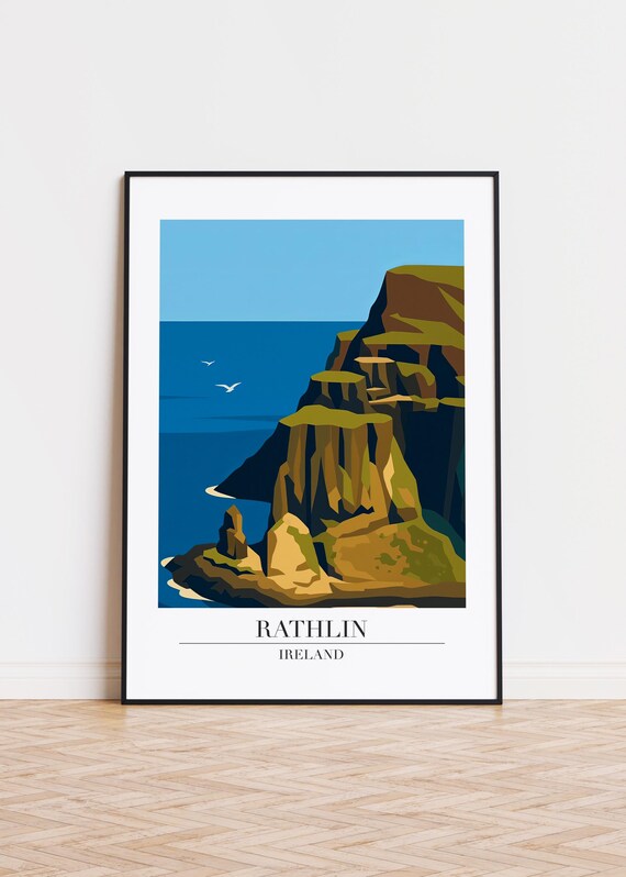 Rathlin Island Ireland Travel Poster