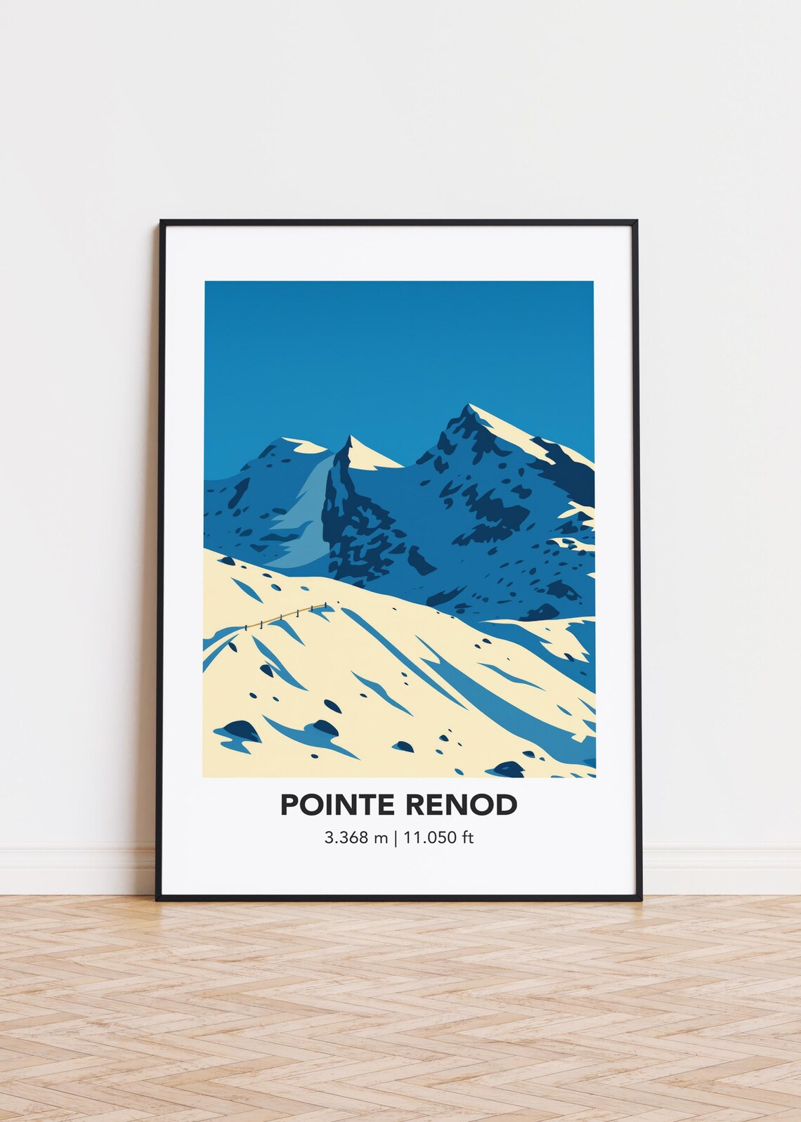Pointe Renod Poster Print, Mountain Illustration
