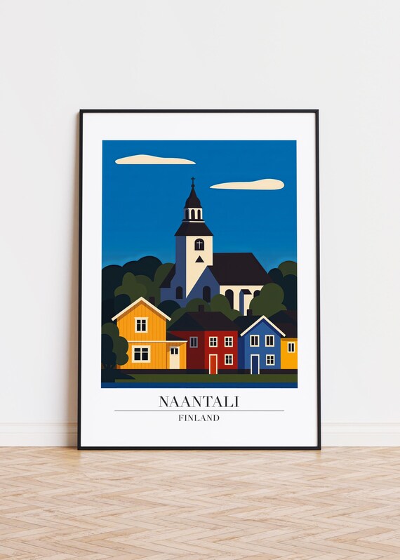 Naantali Finland Poster City Illustration Art Print