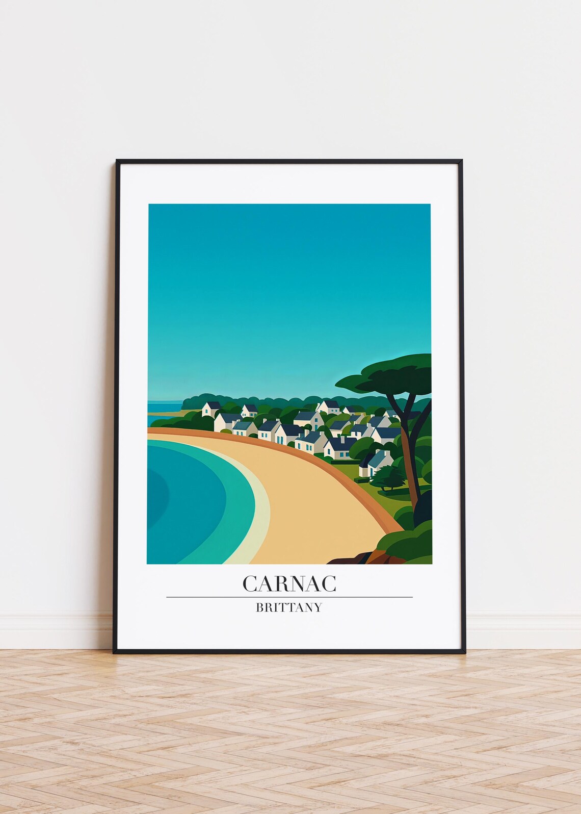Carnac France Modern Travel Poster Print