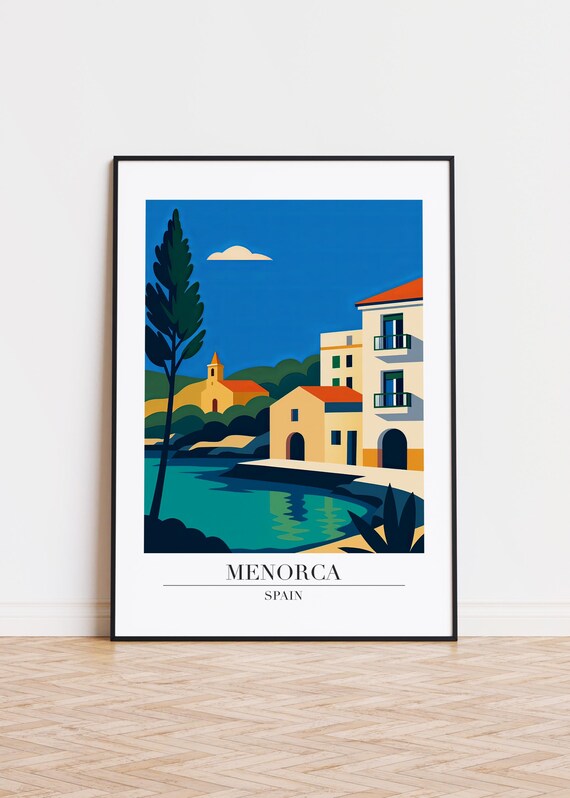 Menorca Illustration Art Print Spain Travel Poster