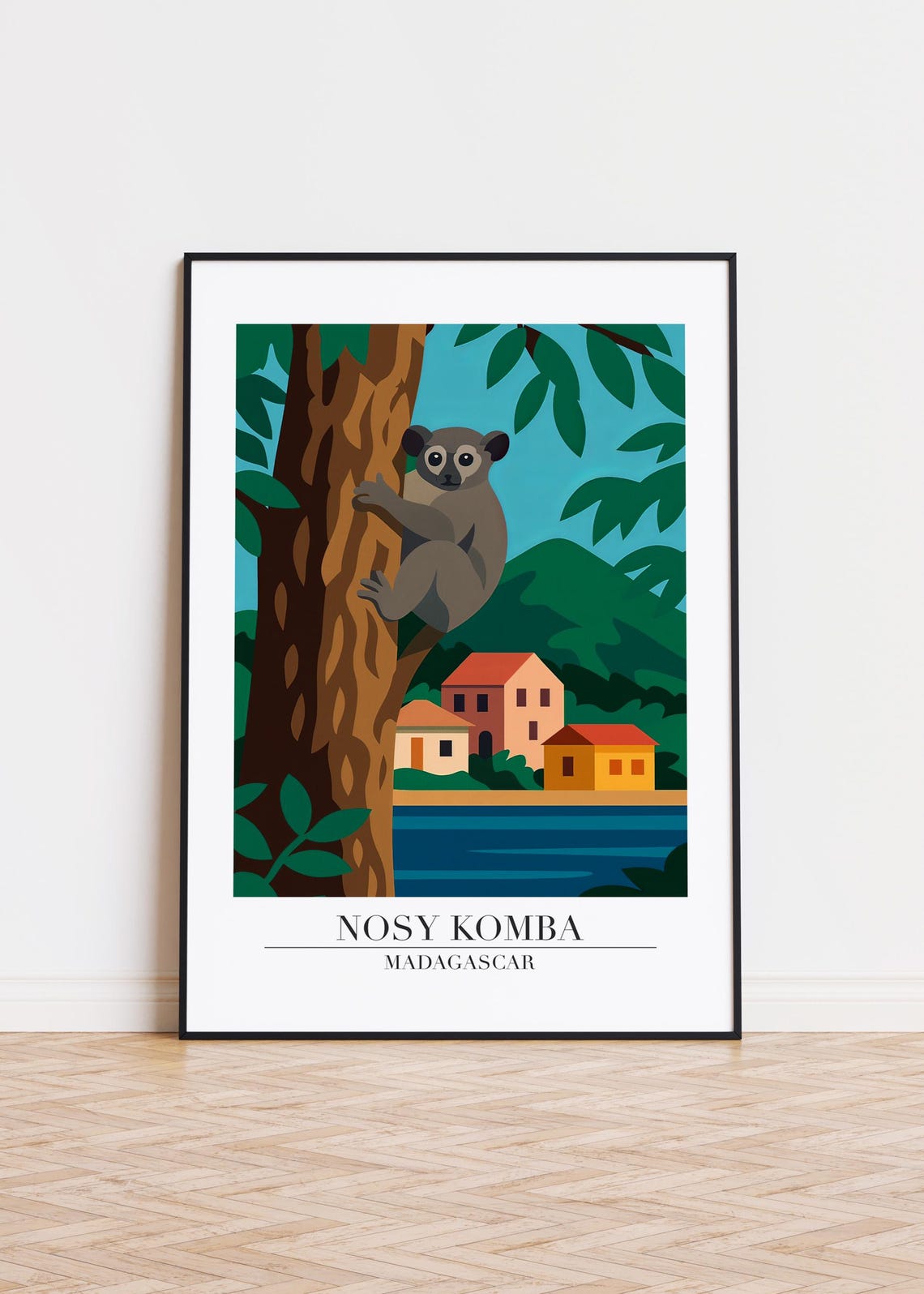 Nosy Komba Madagascar Poster City Skyline Art Print