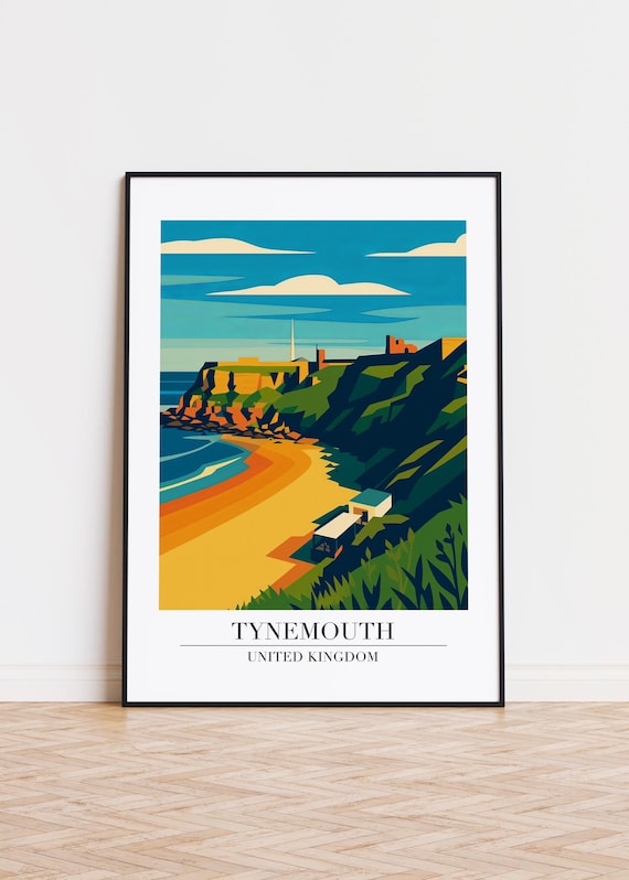 Tynemouth Illustration Art Print Uk Travel Poster