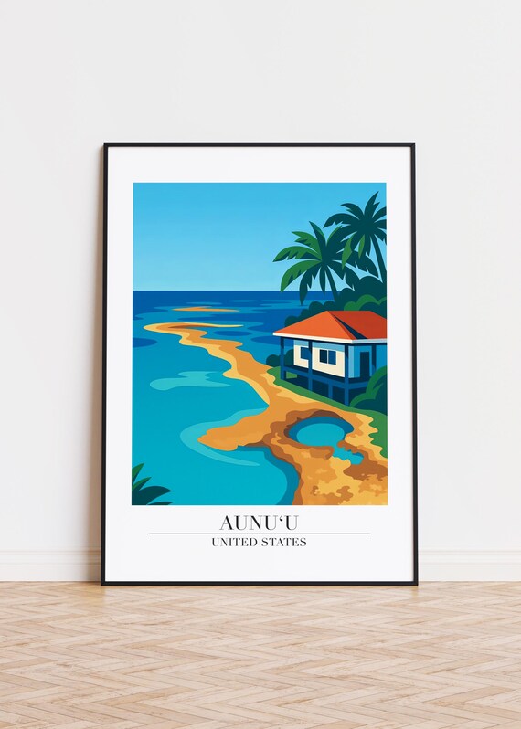 Aunuu Illustration Art Print Modern City Poster