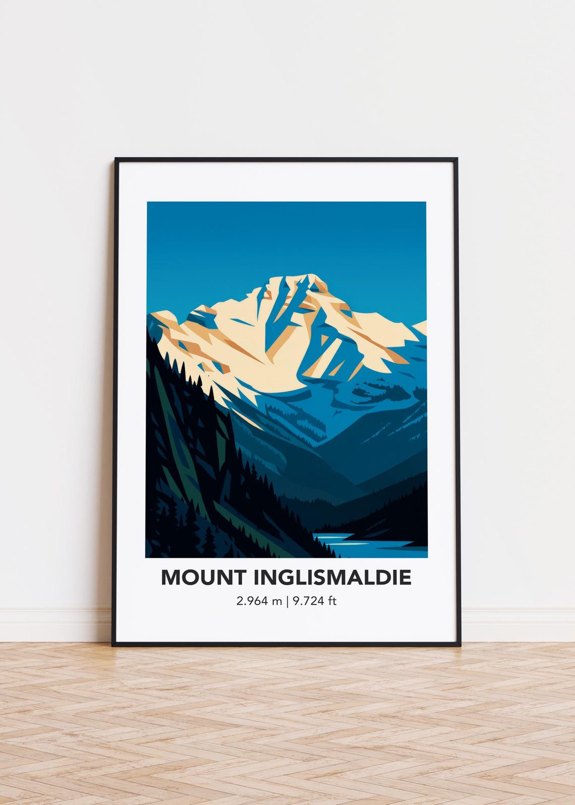 Mount Inglismaldie Poster Mountain Print Modern Minimalist Art