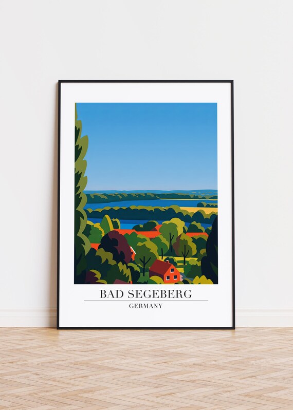 Bad Segeberg Germany Rolling Hills Lake Poster Summer Landscape Art