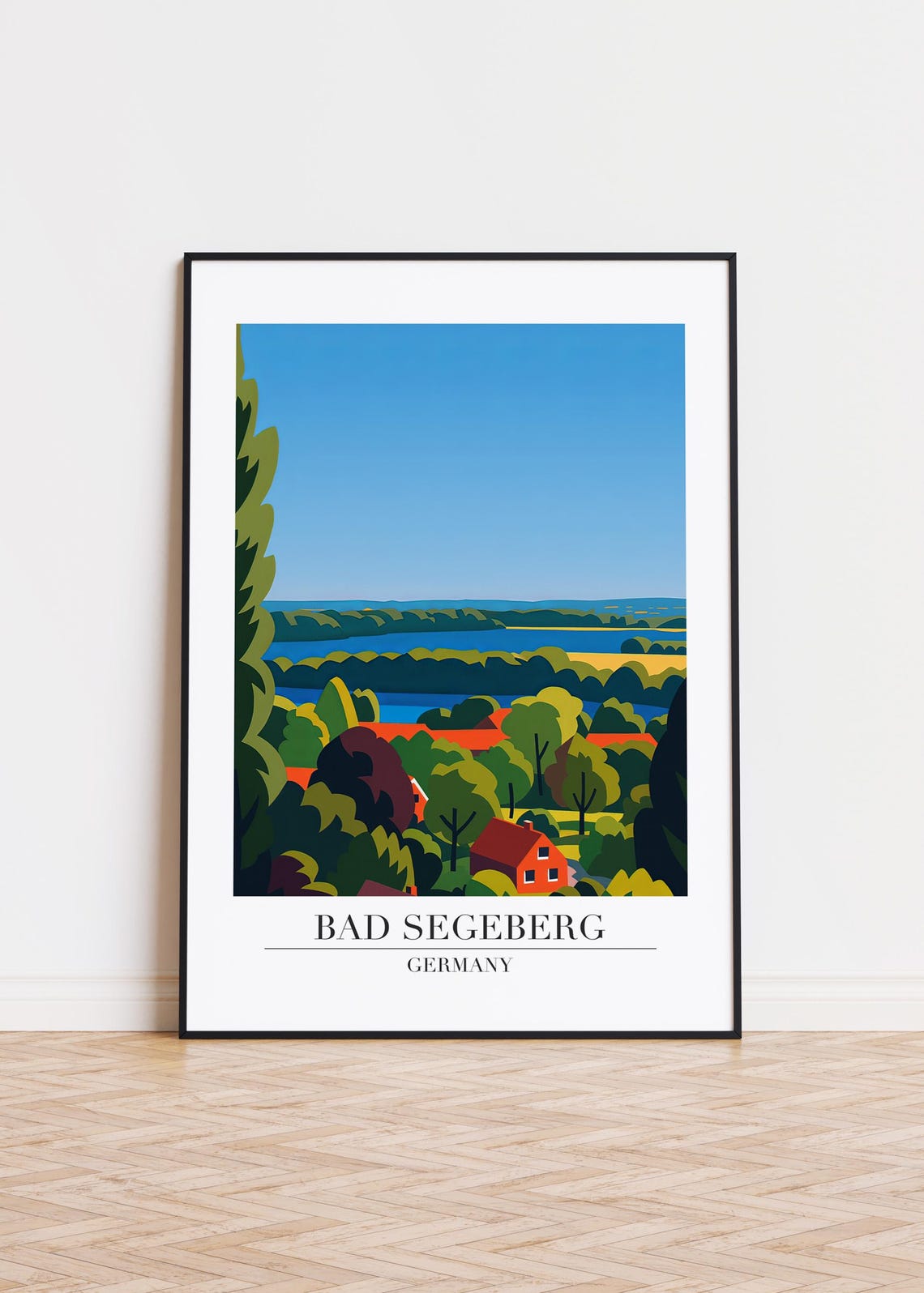 Bad Segeberg Germany Rolling Hills Lake Poster Summer Landscape Art