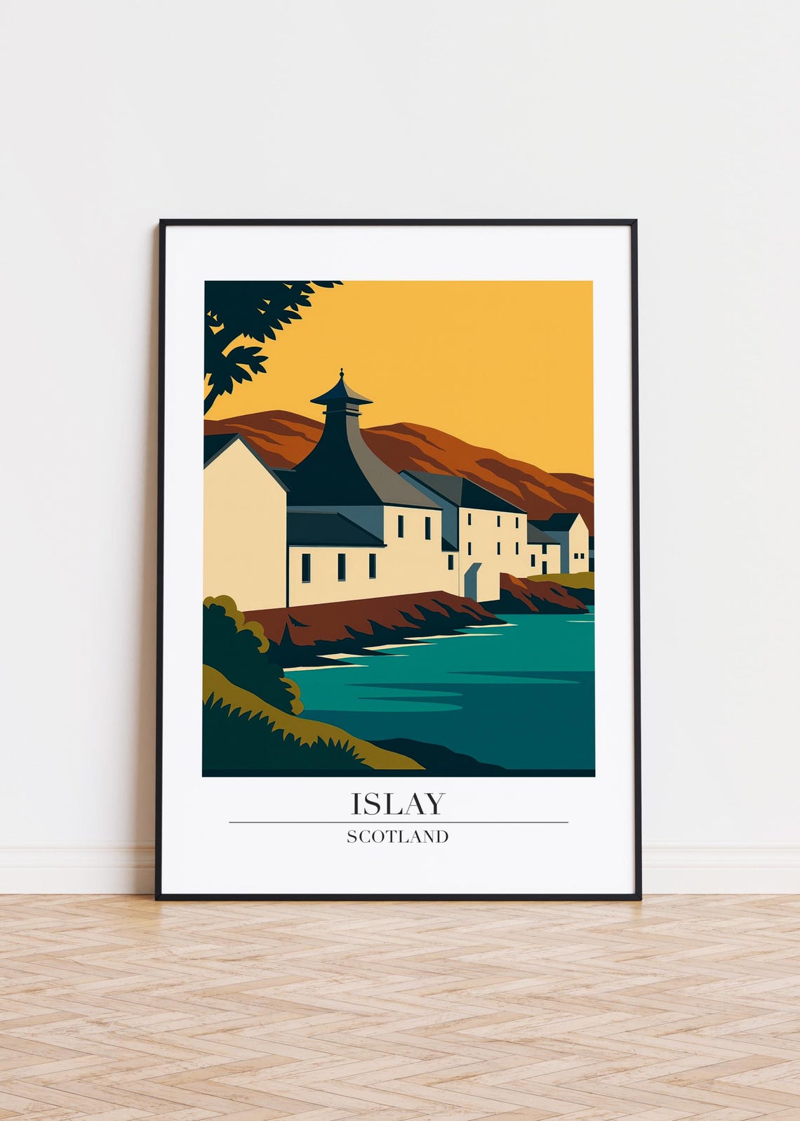 Islay Scotland Modern Travel Poster