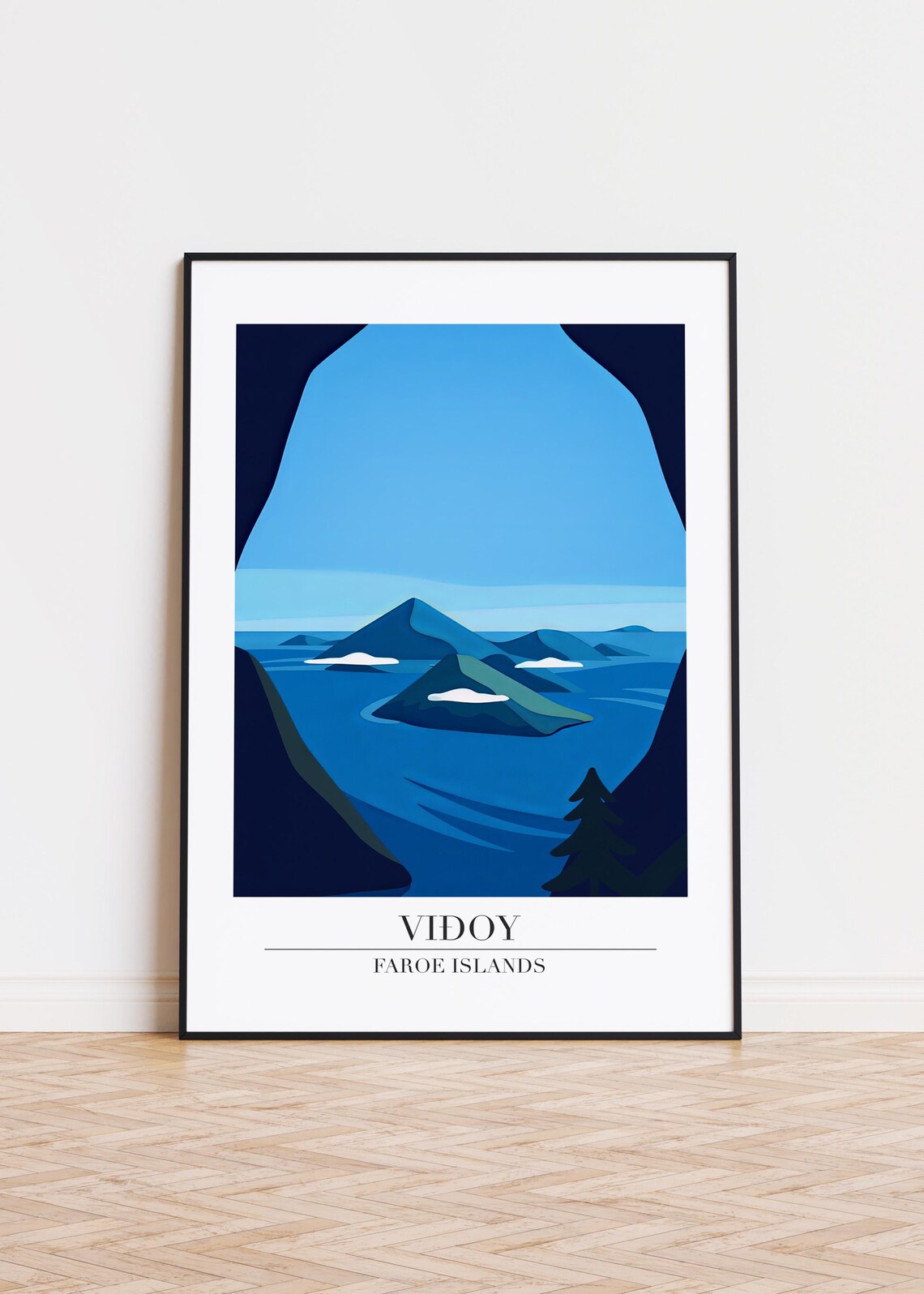 Vioy Faroe Islands Poster Minimalist Travel Art Print