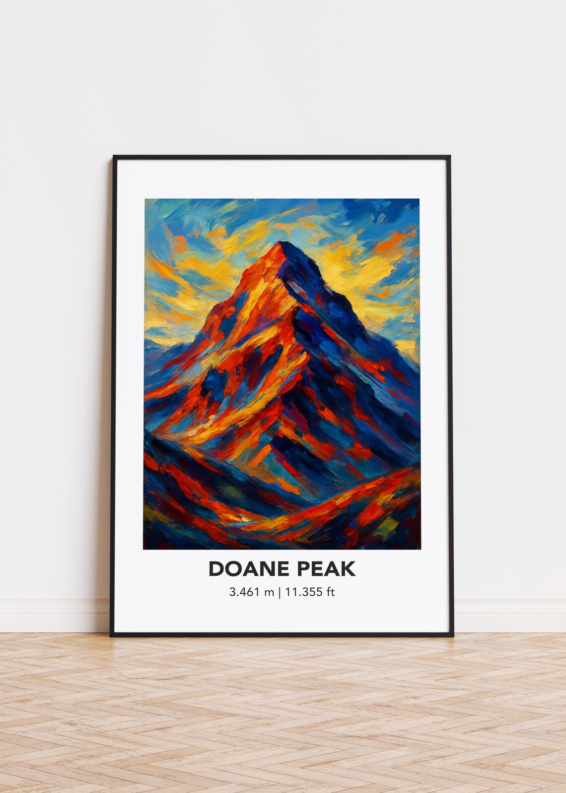 Doane Peak Mountain Art Print, Modern Poster