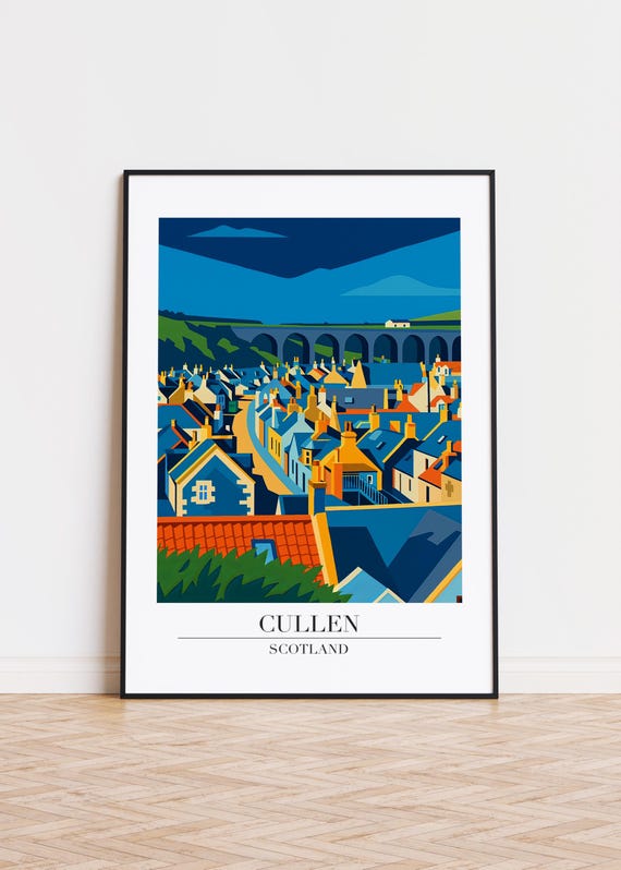 Cullen Scotland Poster Modern City Art Print