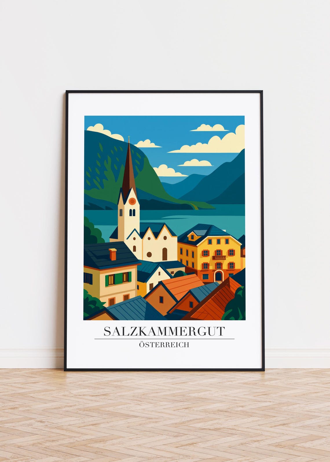 Salzkammergut Austria Travel Poster