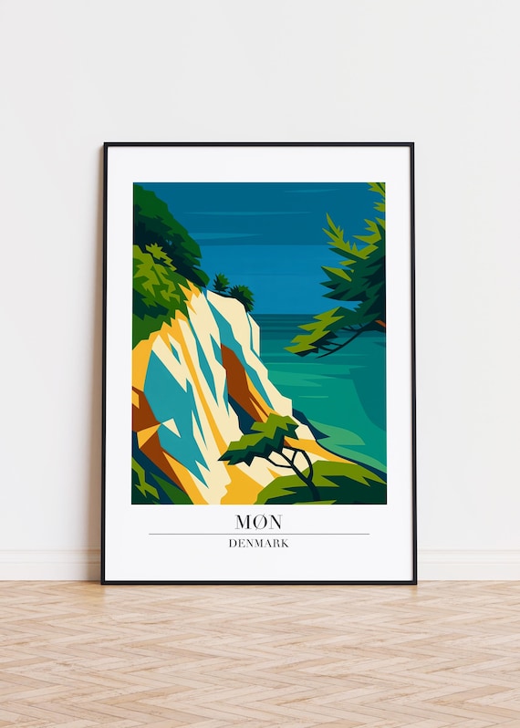 Mn Denmark Poster Minimalist Scandinavian Illustration Art